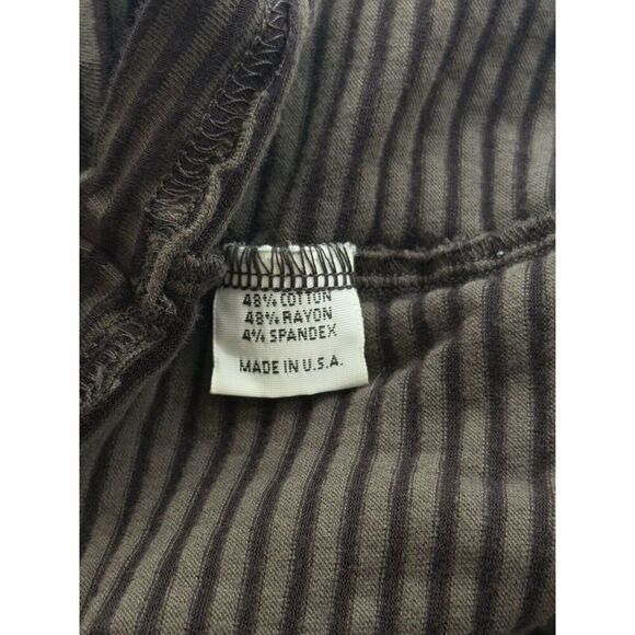 Bryn Walker Size L Long Open Cardigan Belted Black Gray Stripe Lagenlook Stretch - Picture 11 of 13